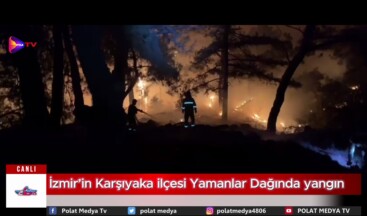 İzmir’in Karşıyaka ilçesi Yamanlar Dağında yangın