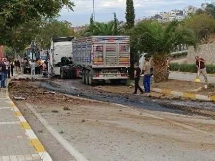 Erdek’te facianın eşiğinden dönüldü: Orta refüjü aşan tır karşı şeride geçti, sürücü yaralandı