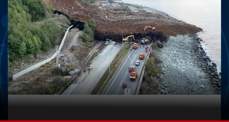 Artvin’de heyelan: Karadeniz Sahil Yolu ulaşıma kapandı