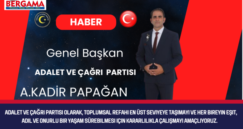 Adalet ve Çağrı Partisi olarak, toplumsal refahı en üst seviyeye taşımayı ve her bireyin eşit, adil ve onurlu bir yaşam sürebilmesi için kararlılıkla çalışmayı amaçlıyoruz.