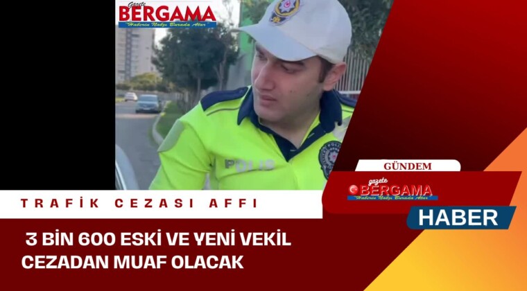 3 BİN 600 ESKİ VE YENİ VEKİL CEZADAN MUAF OLACAK