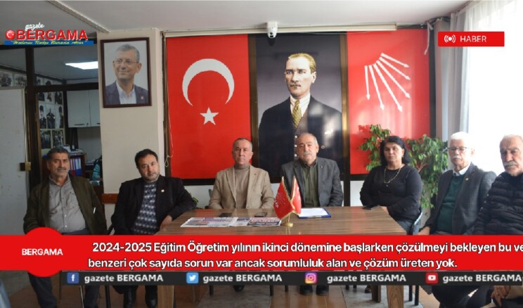 Eğitim sisteminde devam eden sorunlarla ilgili, İlçe Eğitim Sekreterimiz Yüksel GÖK eş zamanlı basın açıklamasını paylaştı.